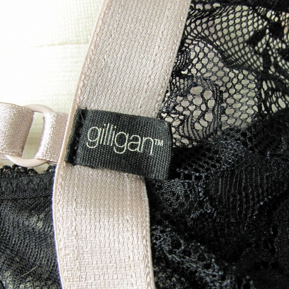 Gilligan Black Lace  with Pink Trim Teddy Cami M - Picture 8 of 8